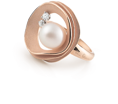 Kay Cultured Pearl & Diamond Twist Ring 1/4 ct tw Sterling Silver |  CoolSprings Galleria